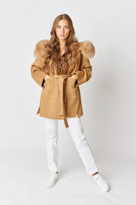 women's trench coatsConstance Cashmere Coat - Camel